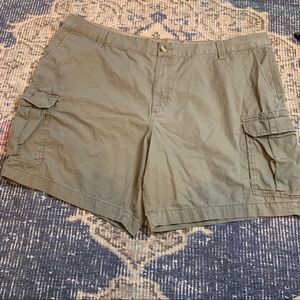 Saddlebreed Men's army green olive cargo cotton hiking shorts Big Men 52